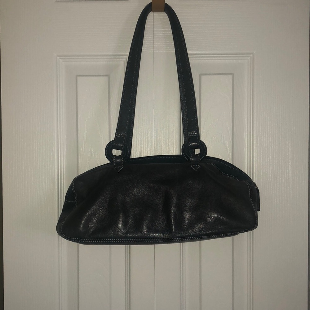 Preston & York two tone Leather Satchel hobo Bag